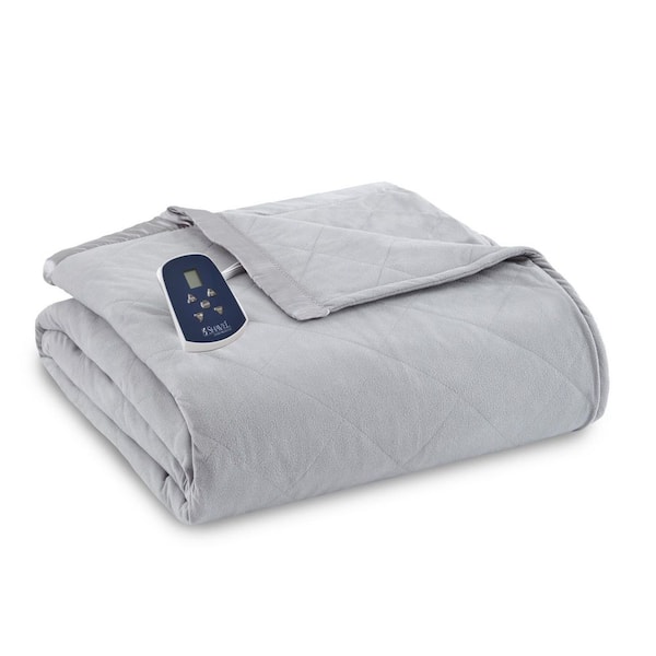 Micro Flannel Full Greystone Electric Heated Comforter/Blanket
