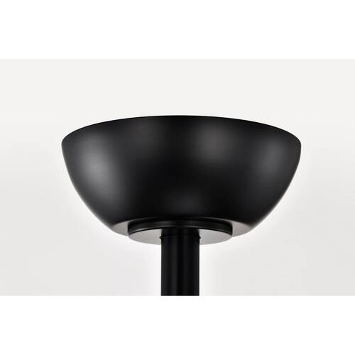 Ralfa 17.1 in. 6-Light Indoor Matte Black Finish Ceiling Fan with Light Kit Lighting