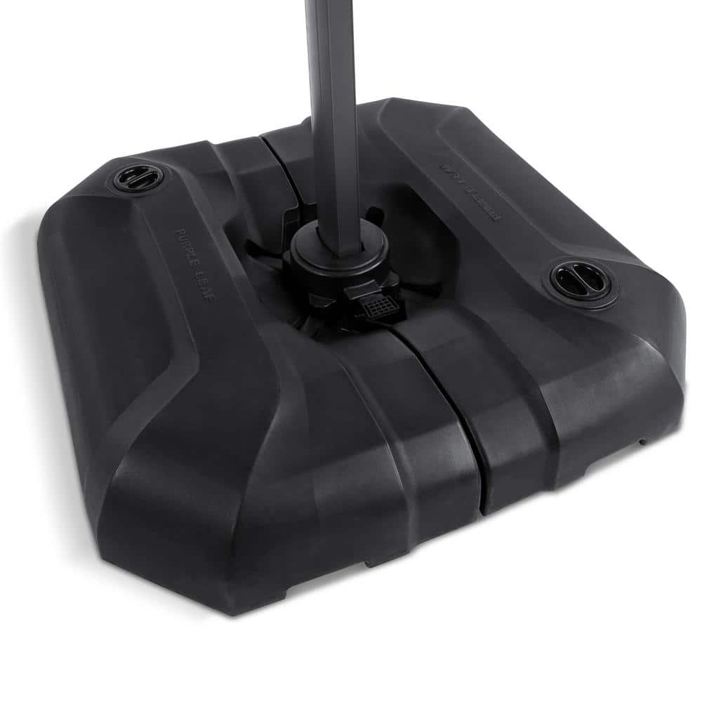 Black Heavy-Duty Plastic Water and Sand Filled Patio Umbrella Base