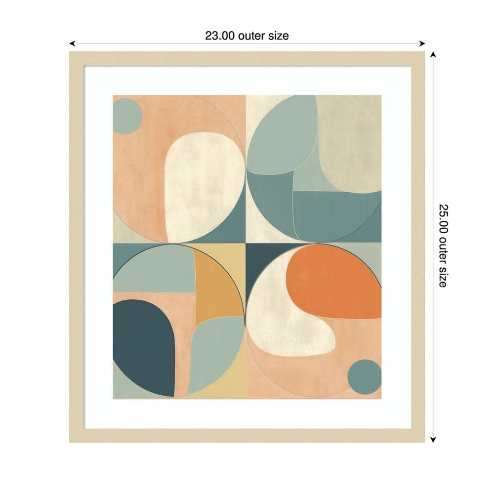 Amanti Art 23"x25" Shapes in Concert by Irena Orlov Wood Framed Wall Art Print