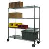Storage Concepts Chrome 4-Tier Steel Wire Shelving Unit (36 in. W x 80 in. H x 24 in. D) WCC4-2436-74