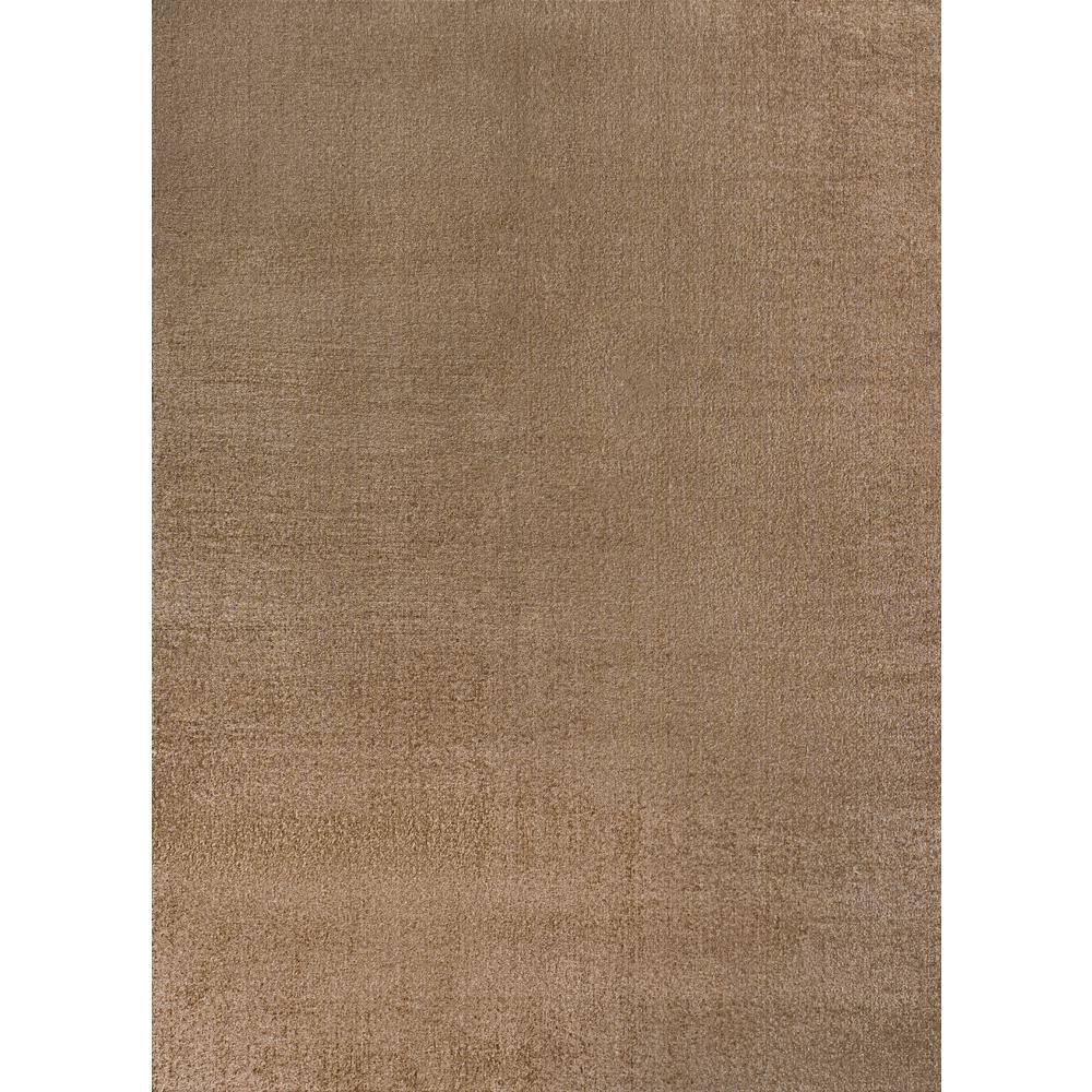 JONATHAN Y Twyla Classic Brown 4 ft. x 6 ft. Solid Low-Pile Machine-Washable Area Rug