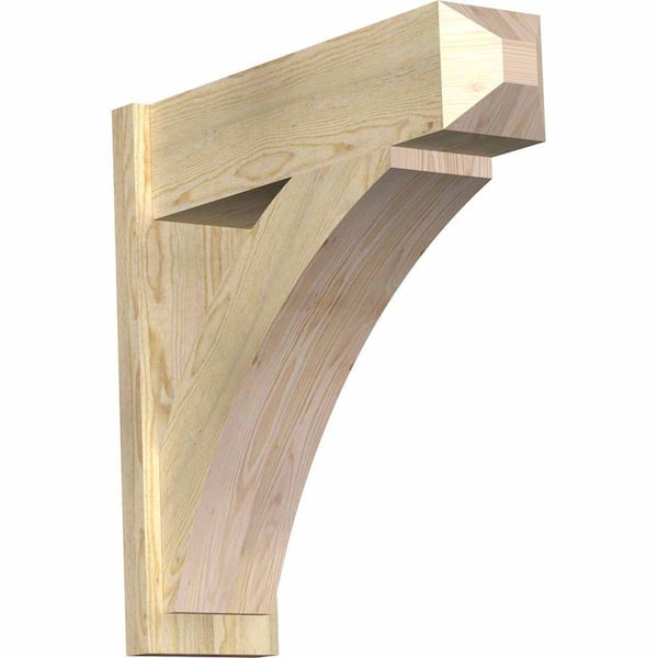 Ekena Millwork 8 in. x 28 in. x 28 in. Thorton Craftsman Rough Sawn Douglas Fir Outlooker