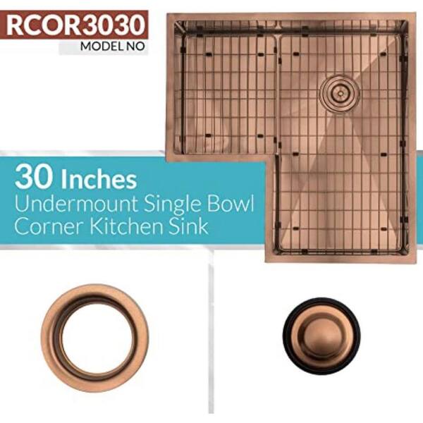 S STRICTLY KITCHEN + BATH RCORB3030WS-Stainless 16 Gauge 30 in. Butterfly  Corner Undermount Workstation Kitchen Sink with Accessories RCORB3030WS-SS  - The Home Depot