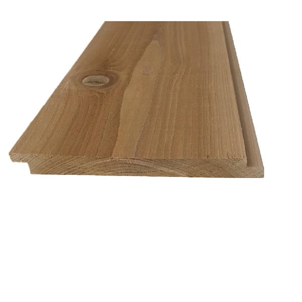 Unbranded Pattern Stock 1 in. x 8 in. x 96 in. Western Red Cedar STK Shiplap Siding