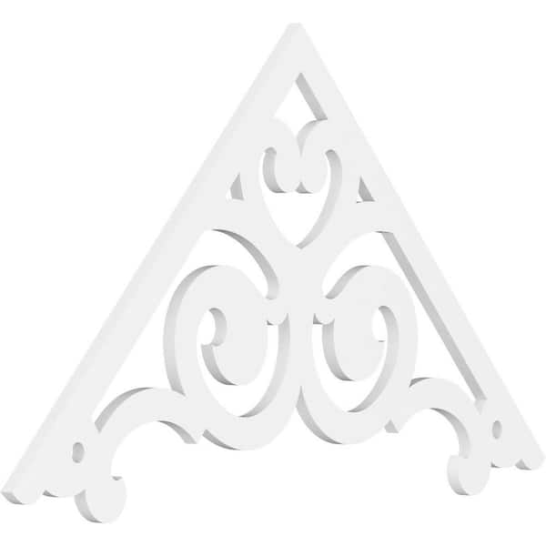 Ekena Millwork Hurley 1 in. D x 28 in. W x 48 in. L Signature Urethane Gable Pediment