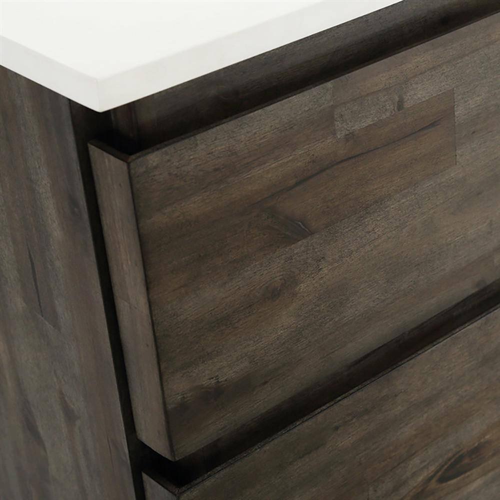 Formosa 35" Brown Engineered Wood Freestanding Vanity Base