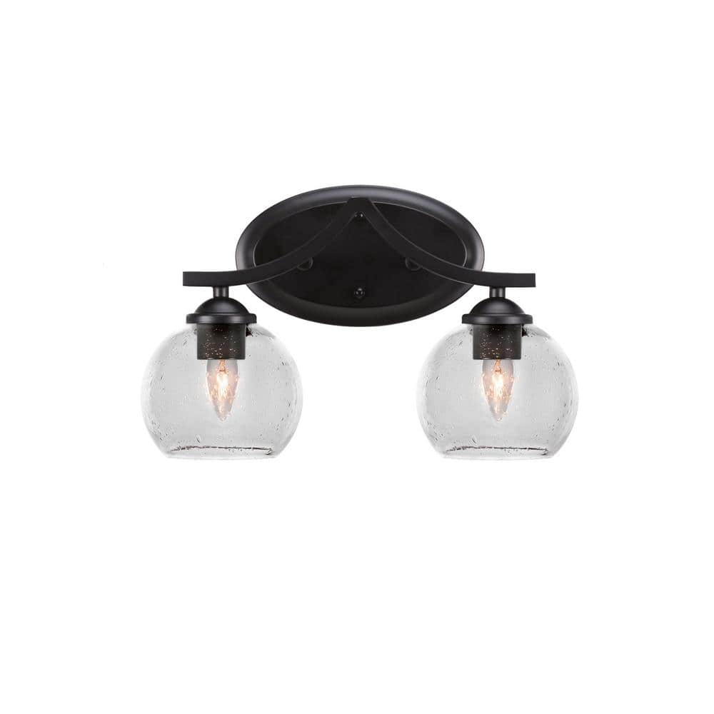 Cleveland 14.75 In. 2-light Matte Black Vanity Light 5r52mb4100 - The 