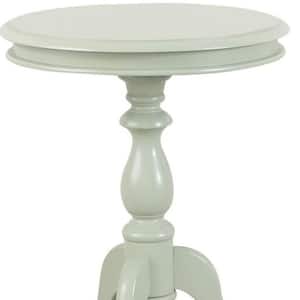 Valerie 19.5 in. Antique Ivory Round Particle Board End Table