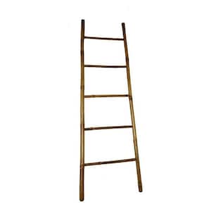 7 ft. H 5-Bar Ladder Rack Hand-crafted with Solid Bamboo