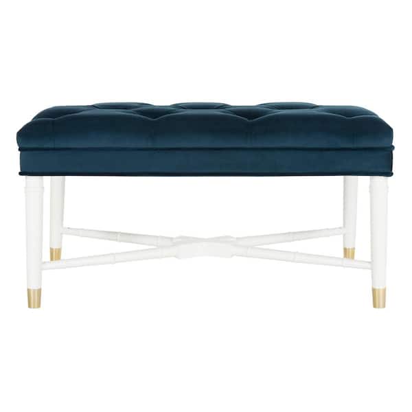 SAFAVIEH Rory Navy/White Bench