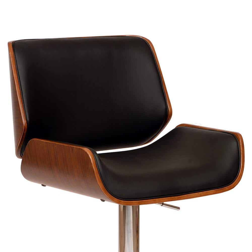 Contemporary London Swivel Barstool in Black Walnut