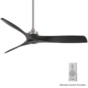 Aviation 60 in. Indoor Brushed Nickel and Coal Ceiling Fan with Remote Control