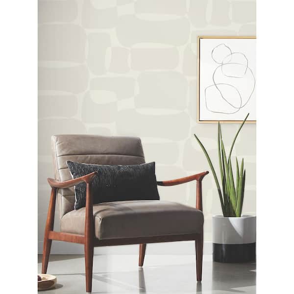 Brown Caramel and Cream Block Metallic Non-Pasted Paper Wallpaper