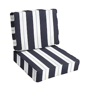 27 x 30 x 26 Deep Seating Indoor/Outdoor Cushion Chair Set in Sunbrella Relate Harbor