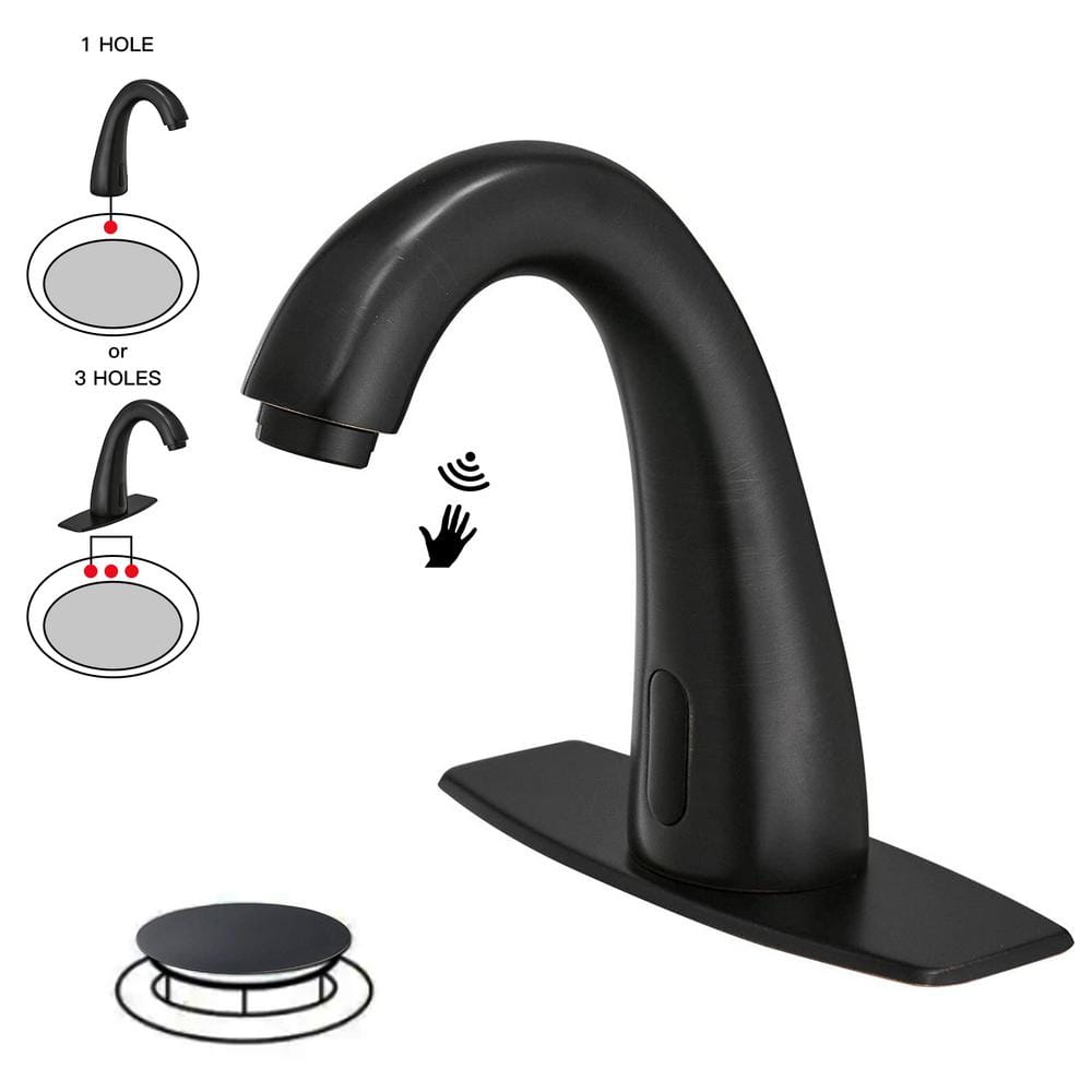 BWE Automatic Sensor Touchless Bathroom Sink Faucet With Deck Plate ...