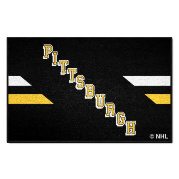 FANMATS Pittsburgh Penguins Yellow 1.5 ft. x 2.5 ft. Starter Area Rug
