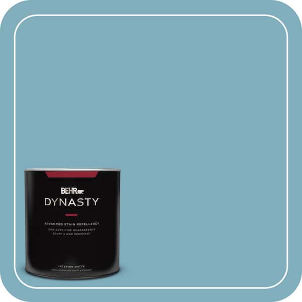 BEHR DYNASTY 1 qt. #PMD-83 Porcelain Blue Matte Interior Stain-Blocking Paint and Primer