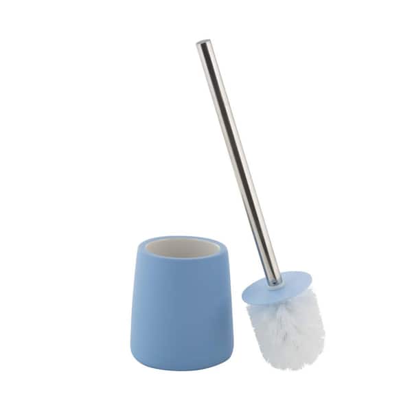 Glass Decorative Toilet Bowl Cleaner Brushes & Holder Set for Bathroom  Accessories Storage/Organization/Decoration- Dark Blue (Brush and Holder  only)