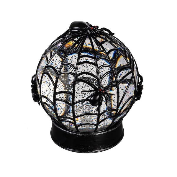 Spider Web LED Water Globe, 7.5"H