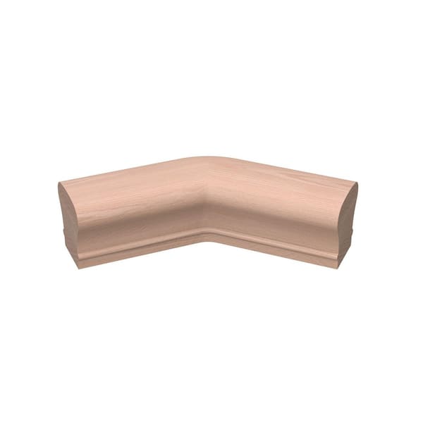 Stair Parts 7011 Unfinished Red Oak 135° Level Quarter-Turn Handrail Fitting