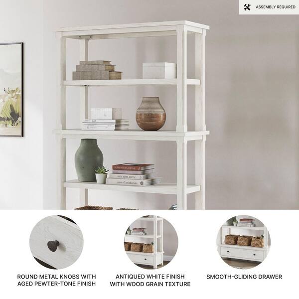 Signature DESIGN BY ASHLEY Robbinsdale 75 in. Tall Antique White