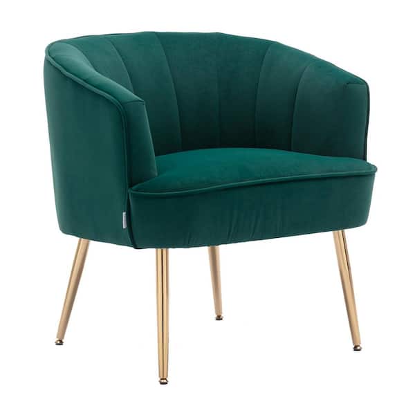 ATHMILE Green Velvet Accent Arm Chair (Set of 1)