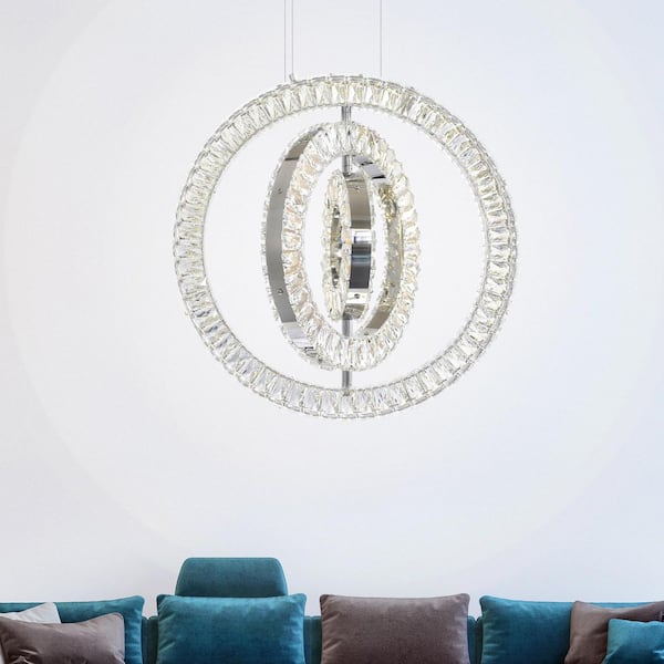 Celina LED Chandelier With Chrome Finish