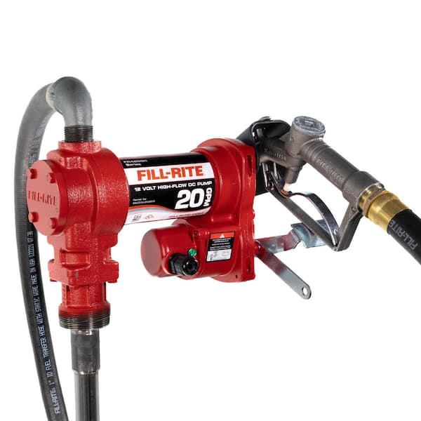 12-Volt 20 GPM 1/4 HP Fuel Transfer Pump (Manual Nozzle Package)