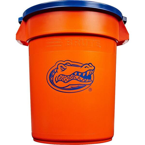 Rubbermaid Commercial Products BRUTE NCAA 32 Gal. University of Florida Round Trash Can with Lid