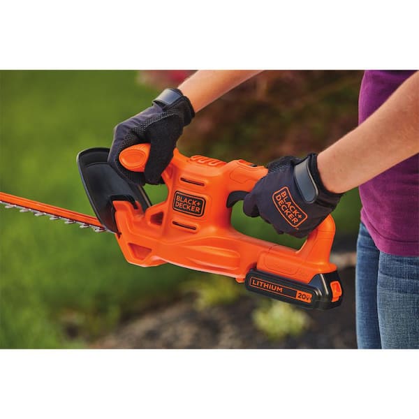 BLACK+DECKER 20V MAX 22in. Cordless Battery Powered Hedge Trimmer (Tool  Only) LHT2220B - The Home Depot