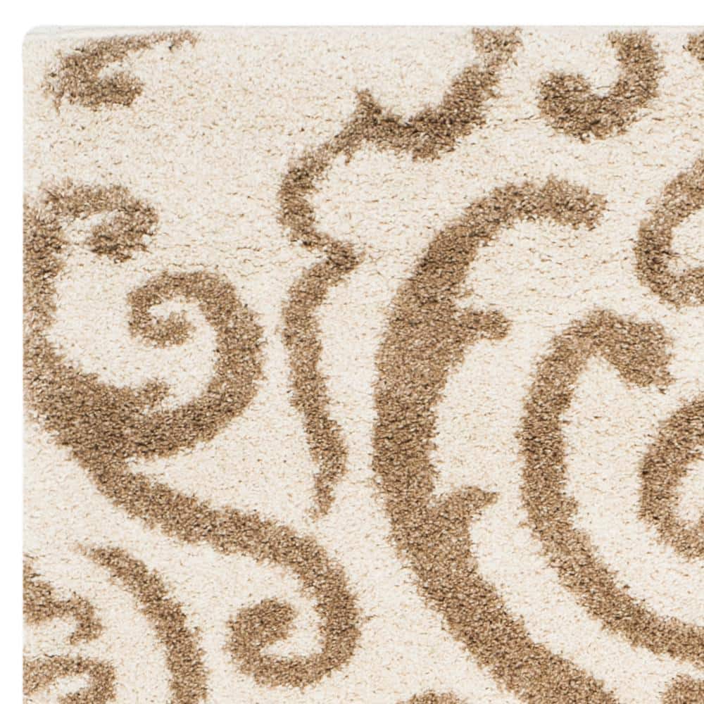 Cozy Haven Cream Beige 8' x 10' Plush Shag Area Rug