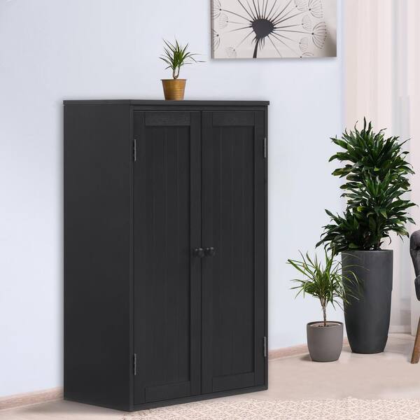 anpport Wooden Storage Cabinet Freestanding with Adjustable Shelf and ...