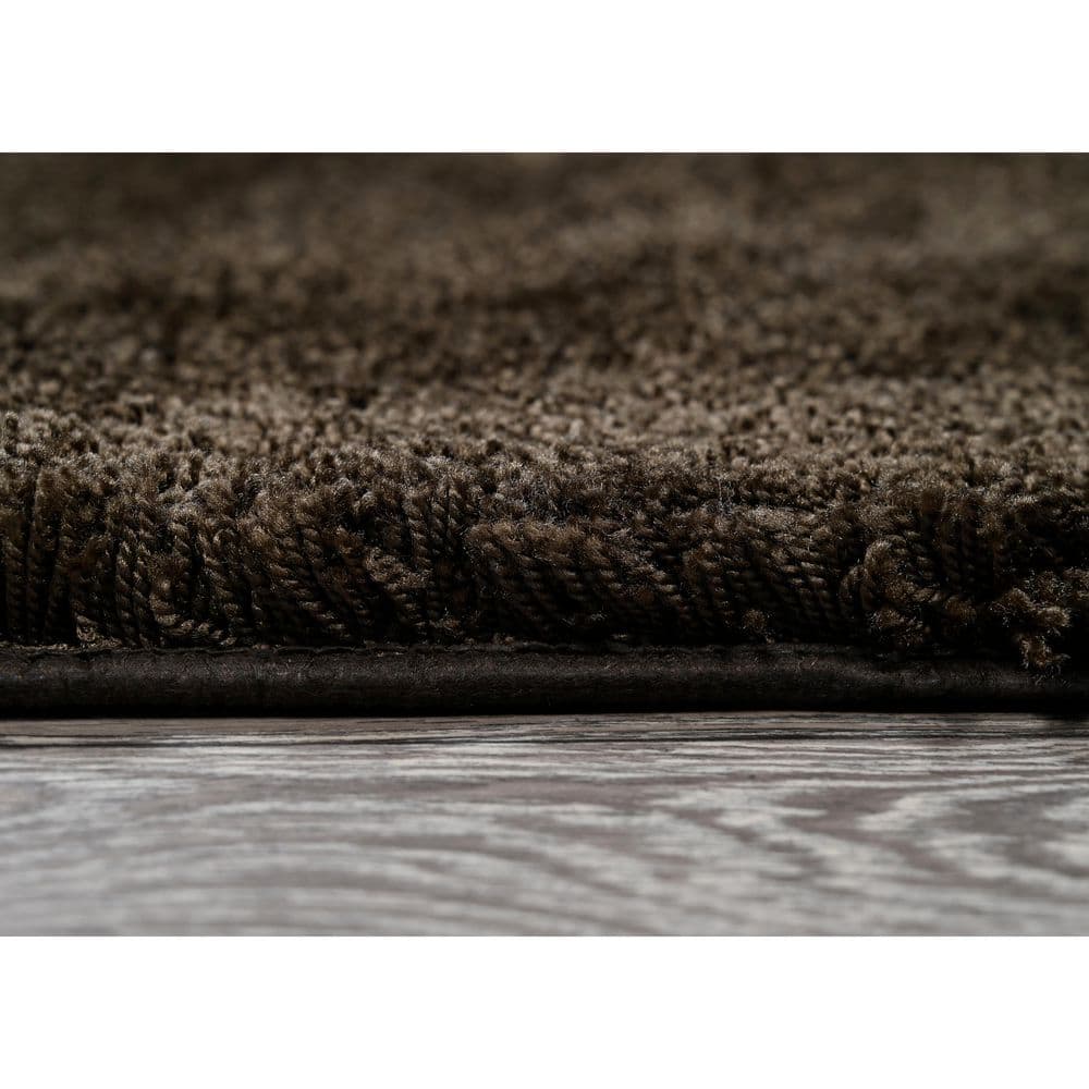 Finest Luxury Chocolate Ultra Plush Washable 2-Piece Bath Rug Set