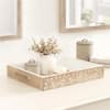 Kate and Laurel Engrahm 16.50 in. W Rectangle White Wood Decorative Tray  222604 - The Home Depot