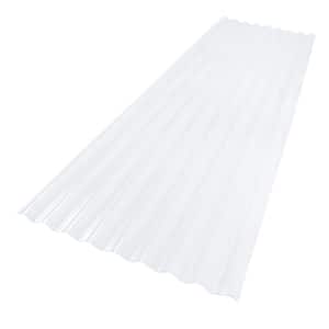 26 in. x 8 ft. Corrugated PVC Roof Panel in Clear