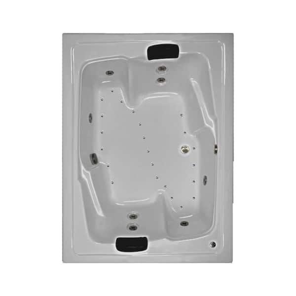 72 in. Acrylic Rectangular Drop-in Combination Bathtub in White 72 in. Acrylic Rectangular Drop-in Combination Bathtub in White