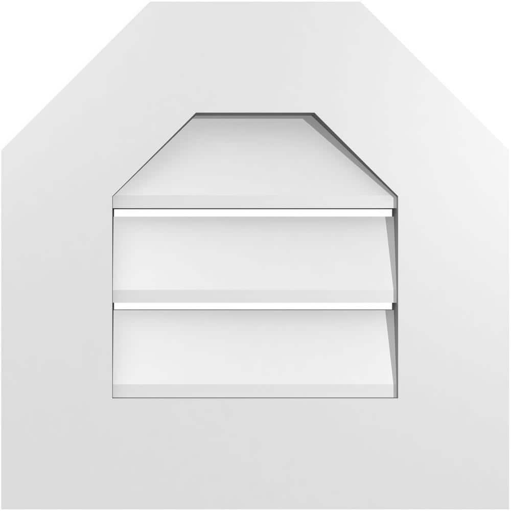 16 in. x 16 in. Octagonal Top Surface Mount PVC Gable Vent: Functional with Standard Frame price history on PriceWatchPro