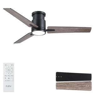 ZXXC 52 in. Indoor/Outdoor Black Downrod Mount Ceiling Fan with