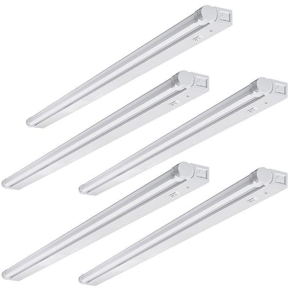 42 in. Linkable LED Beam Adjustable Under Cabinet Strip Light Plug In or Direct Wire 1500 Lumens 3000K Dimmable (5-Pack)