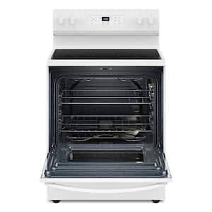 30 in. 4 Burner Element Freestanding Electric Range in White with No Preheat Mode