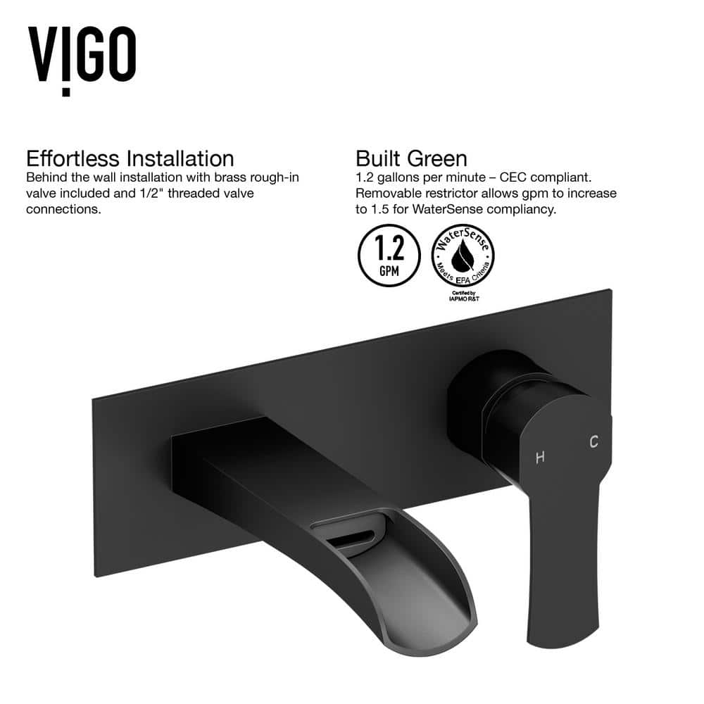 Cornelius Matte Black Wall Mounted Centerset Bathroom Faucet