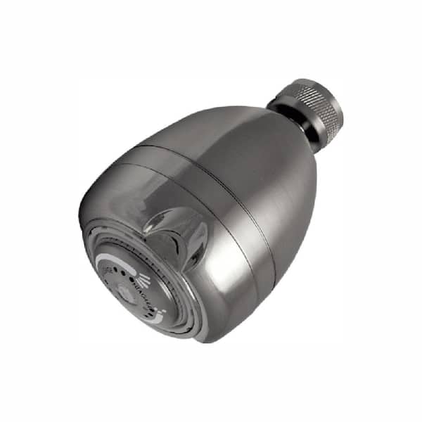 Niagara Conservation Earth 3-Spray 2.7 in. Single Wall Mount Fixed 2.0 GPM Shower Head in Brushed Nickel