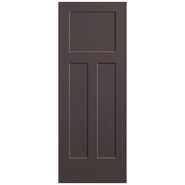 Masonite 30 in. x 80 in. 3-Panel Winslow Single Bore Hollow Core Willow Wood Molded Composite Interior Door Slab