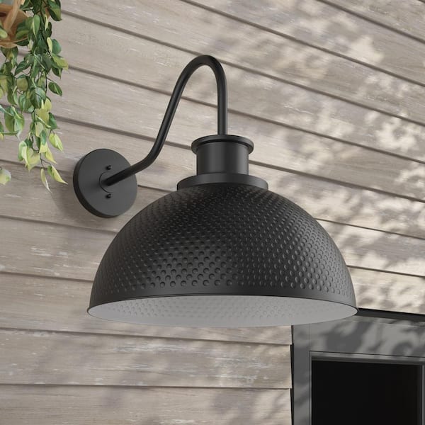aiwen Outdoor 20.47 in. H Gooseneck Black Barn Sconce Light