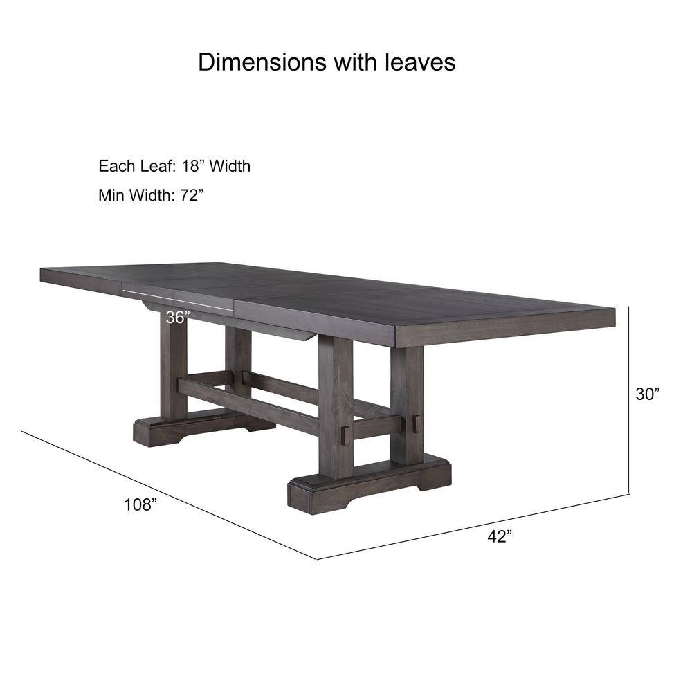 Dusky Cedar Extendable Farmhouse Dining Table for Ten