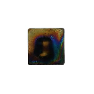 Atmosphere Iridescent Black Square Mosaic 2 in. x 2 in. Recycled Glass Decorative Pool Floor Tile (1 sq. ft./Pack)