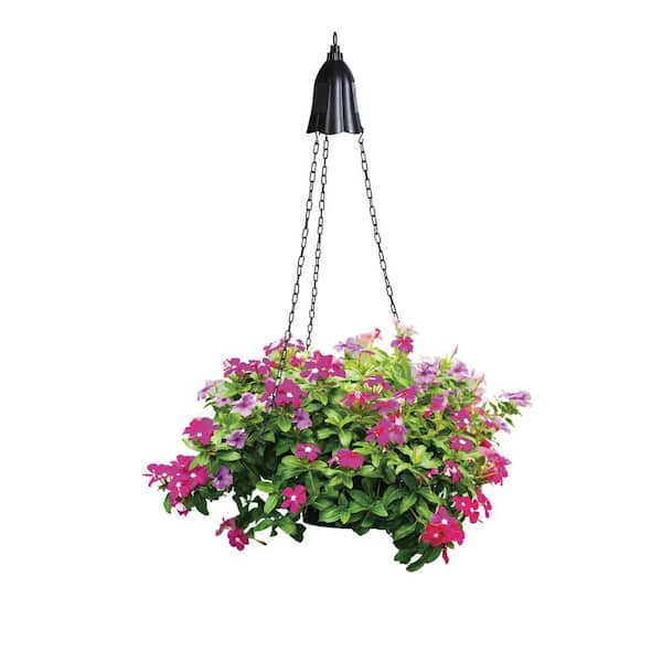 Moonrays Solar Powered Integrated Led Plant Hanging Outdoor Landscape Garden Light The Home Depot