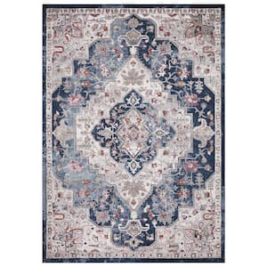 Vintage Collection Montreal Navy 5 ft. x 7 ft. Medallion Area Rug