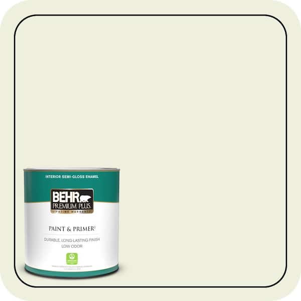 BEHR PREMIUM PLUS 1 qt. #420C-1 Highlight Semi-Gloss Enamel Low Odor Interior Paint & Primer